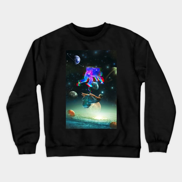 Glitch Savior Crewneck Sweatshirt by SeamlessOo